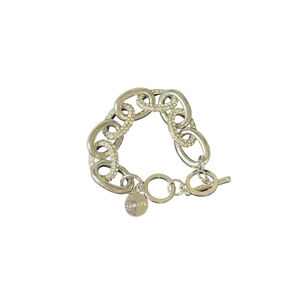 Women's Chico’s Silver & Clear Rhinestone Chain Bracelet One Size